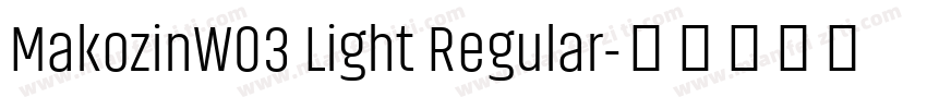 MakozinW03 Light Regular字体转换